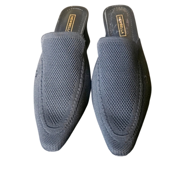 NEWBELLA Black Commute Square Toe Heeled Mules. Size 7 - Picture 2 of 14